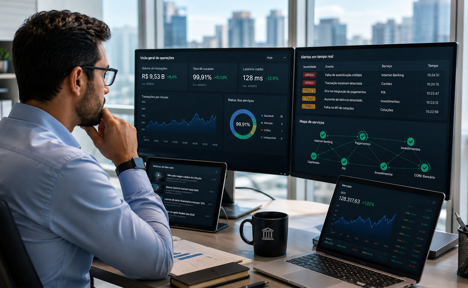 Como a observabilidade fortalece a resiliência das operações financeiras?